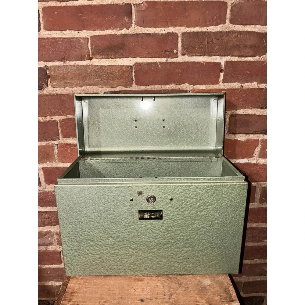 Hamilton Skotch Porta-File Green Metal Document Storage‎ Box